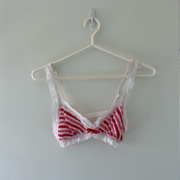 Hanky Panky Peppermint Stripe Bralette - Picture 3 of 6